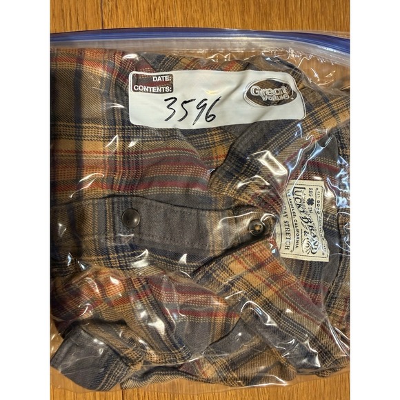 Lucky Brand Saturday Stretch Pearl Snap Plaid Flannel Shirt Mens XL Western - Picture 9 of 9